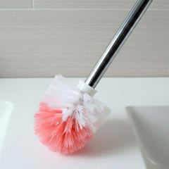 Bathroom cleaning brush with sturdy handle