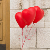 Holi heart shaped latex balloons set