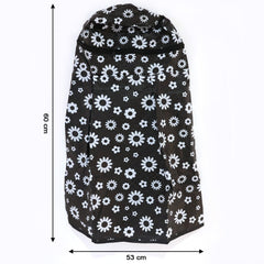 Gas cylinder covered with floral fabric cover