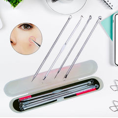 Close-up of double-ended blackhead removal needles