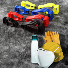 Glove clip holder securing a face mask
