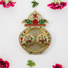Open Kalash Kumkum Box showing two inner compartments