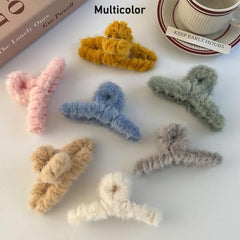 LuxClaw Plush Hair Clip Detail