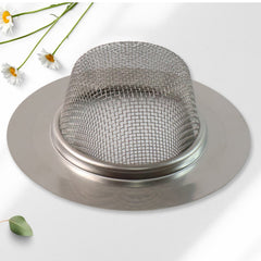 Close-up of mesh dome hair catcher
