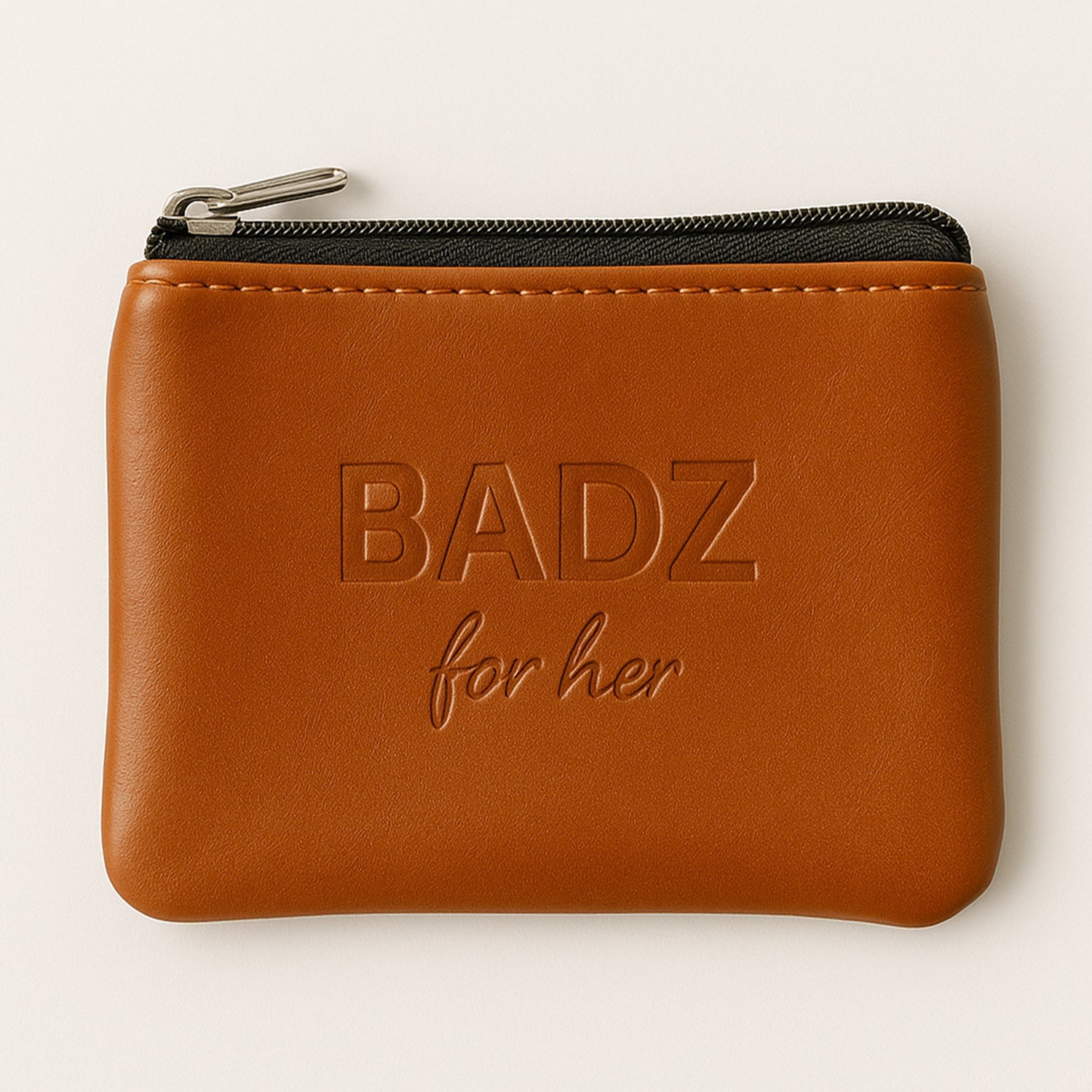 Compact PU Leather Zipper Pouch Wallet for Women