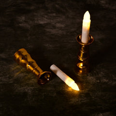 Two LED flameless candles for indoor event decoration