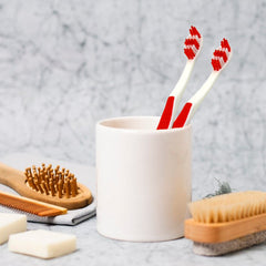 Soft Toothbrush With Plastic Round Box for Men and Women, Kids, Adults Plastic Toothbrush (10 pcs Set)