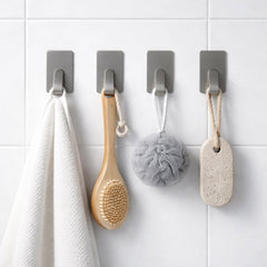 Close-up of adhesive backing on wall hooks