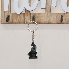 Silver Shivling Keychain Close-Up