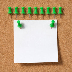 Paper fixing using green thumb tacks