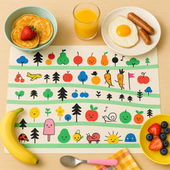 Kids' Placemat with Bright Cartoon Design