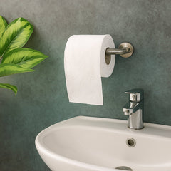 Fresh white toilet tissue roll