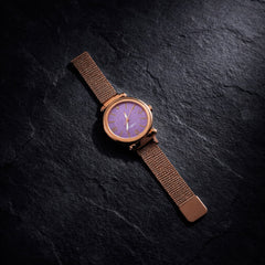 Analog ladies wrist watch dial close-up