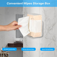Transparent tissue box dispenser for wall mount