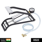 Durable steel foot pump for vehicles