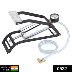 Durable steel foot pump for vehicles