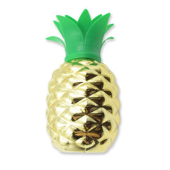 Pineapple cup shown on tropical table setting