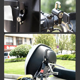 Heavy-duty metal handlebar helmet lock for motorcycles and scooters