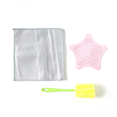 Cleaning cloth set for kitchen maintenance