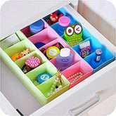 4-piece desktop storage organizer box with 5 grid compartments on white background