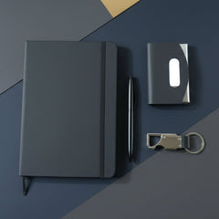 Desk accessories included in travel essentials set