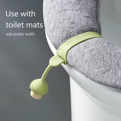 Adjustable silicone toilet seat lifter band close-up