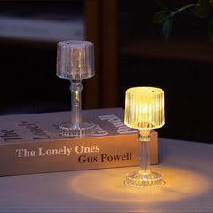 Crystal acrylic LED desk lamp on table