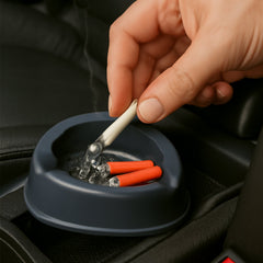 Oblivion Grey Plastic Ashtray, Large Capacity