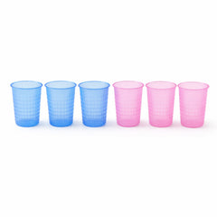 Unbreakable Plastic Drinking Glass Set of 6 (200 ML Each)