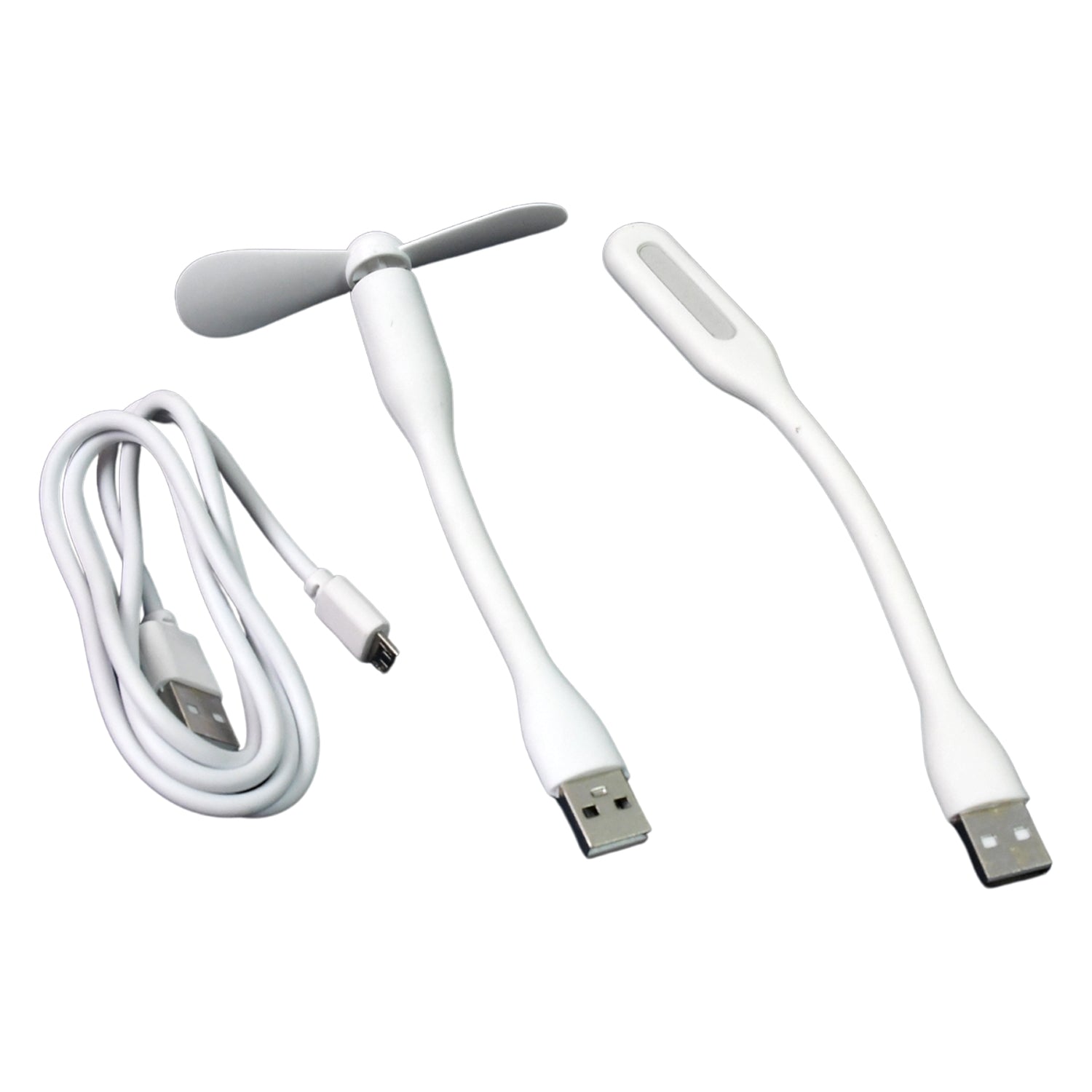 MiniBreeze USB Fan with LED Light and Micro USB Cable Set