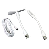 MiniBreeze USB Fan with LED Light and Micro USB Cable Set