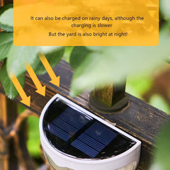 Outdoor solar powered wall mount fence lamp