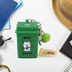 Tiny Trash Keyring attached to keys