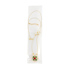 Elegant Traditional Multicolor Stone & Pearl Pendant Chain (1 Pc)