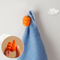 Orange handy hook wall-mounted holder