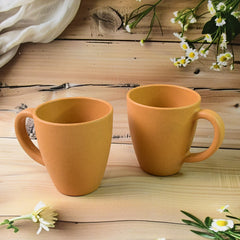 Konvex coffee mugs on a table