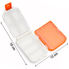 Close-up of pill container snap locks
