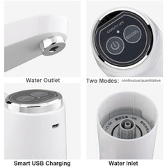 Side view of USB water dispenser pump showing compact design