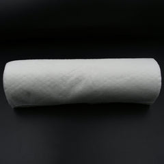 Printed kitchen tissue roll showing thickness and texture