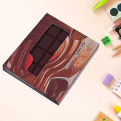 Close up of chocolate scented bite-shape diary cover texture