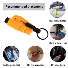 Emergency safety cutter keychain highlighting its compact design