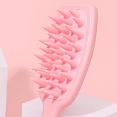 Soft bristle scalp massager for gentle cleansing