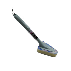 Universal triangular brush demonstrating its long handle reach