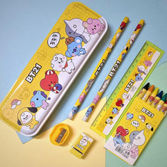 12-piece school supply stationery kit for kids with sharpener & pencil