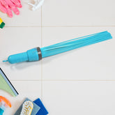 Plastic stick broom with 44 flexible bristles