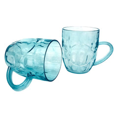 Apex Flexi Mix Mug Pair showcasing two clear textured mugs