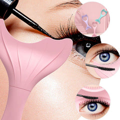 Curved silicone eyeliner tool on white background