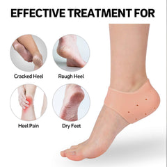 Silicone gel heel socks side view