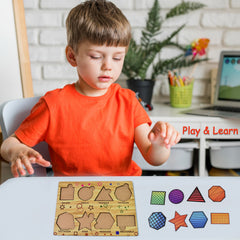 Wooden Triangle Challenge puzzle piece set