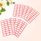 Multipurpose blank label sticker sheets with red border
